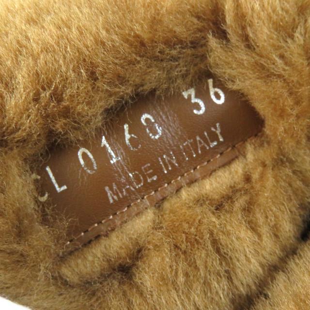 極美品△LOUIS VUITTON ルイヴィトン 2018年製 スノーボールライン モノグラム柄 ムートン ブーツ キャメル 36 イタリア製 レディース_9