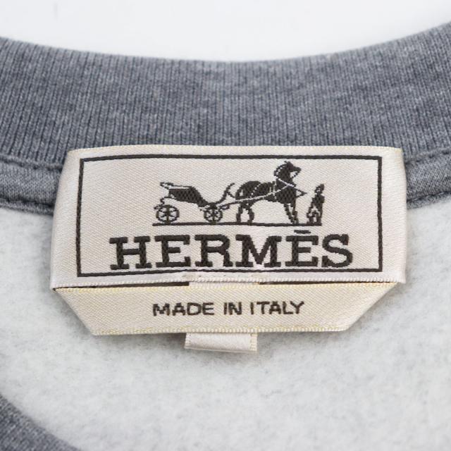 23AW HERMES \"Run H\" 定番 スウェット クルーネックセーター 未使用品○HERMES エルメス 23AW ランH クルーネック プル