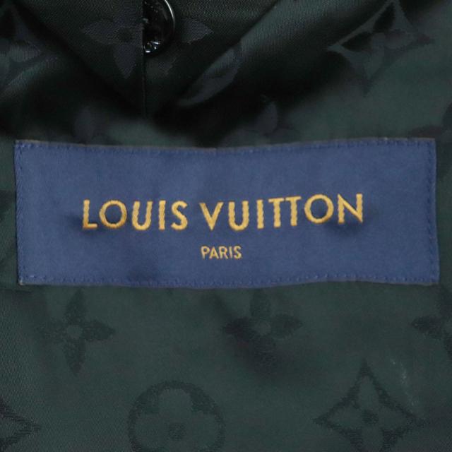 極美品▼LOUIS VUITTON ルイヴィトン マドラスチェック モノグラム ロゴ入りボタン チェスターコート ピンク マルチ 48 伊製 正規品_6