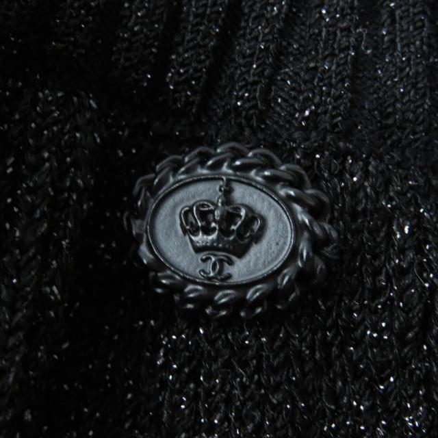 極美品◎CHANEL シャネル 08A P33467 ココマークプレート付き ラメ入り  