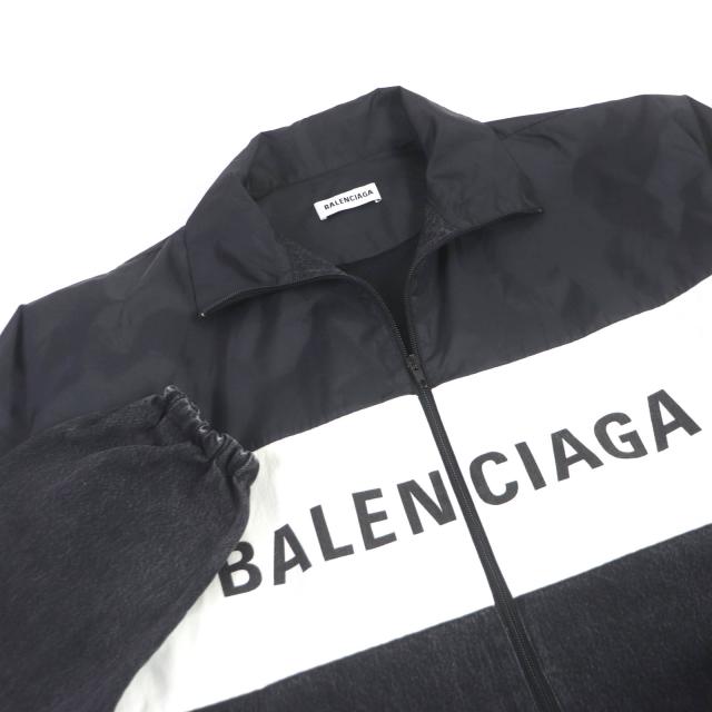 ステルス値上げ BALENCIAGA ロゴプリントポプリンシャツブルゾン サイズ44