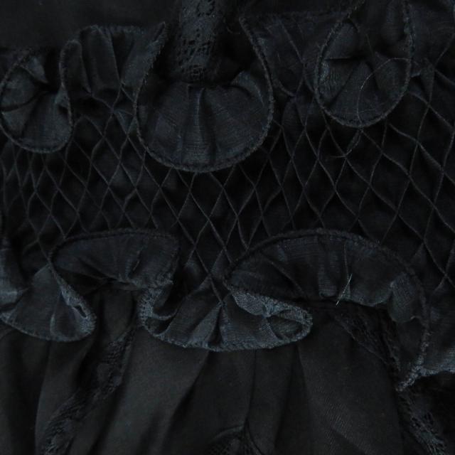 美品◎VALENTINO ヴァレンティノ シルク100％ シースルー長袖 超ロング丈 フレアドレス／ワンピース ブラック 40 イタリア製 正規品 レディース 美品◎VALENTINO ヴァレンティノ シルク100％ シースルー長袖 超ロング
