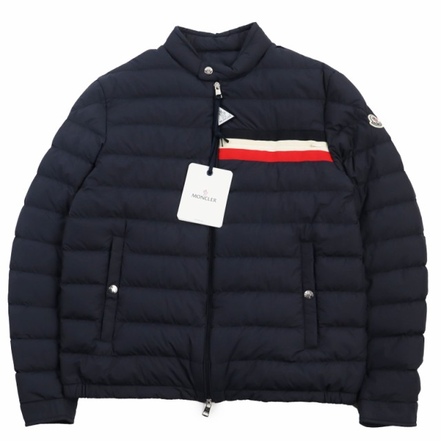 未使用品●MONCLER モンクレール 2019年製 YERES イエール トリコロール ロゴワッペン ライトダウンジャケット 濃紺 3 正規品 メンズ