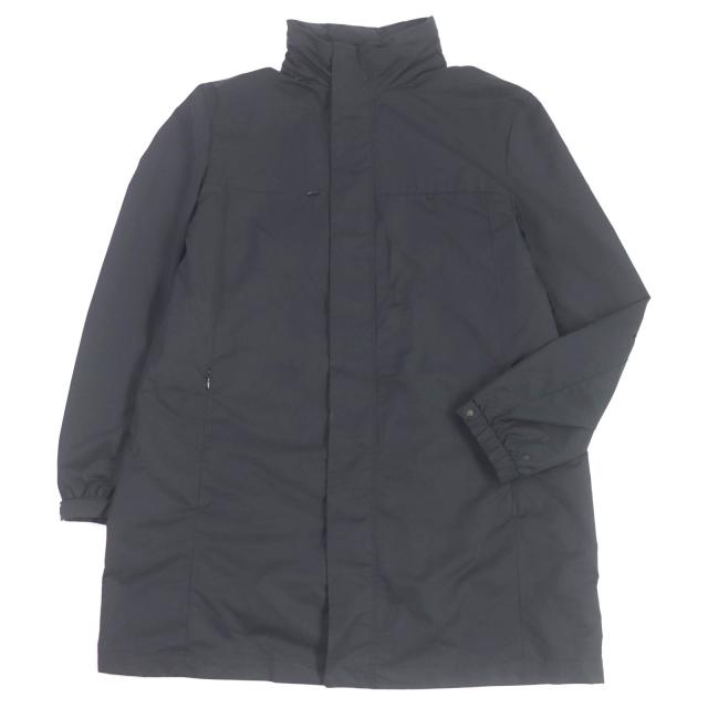 良品□エンポリオ アルマーニ 2019年製 黒タグ フード入 フライフロント WZIP スタンドカラー ナイロンコート ダークネイビー 48 正規品の通販は