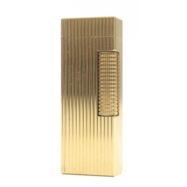 美品□Dunhill ダンヒル ストライプ柄 スクエア型 ローラー式