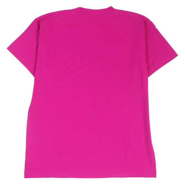 未使用品□BALENCIAGA バレンシアガ 22SS 612965 ロゴエンブロイダリー クルーネック 半袖Ｔシャツ ショッキングピンク S 正規品 メンズ_2