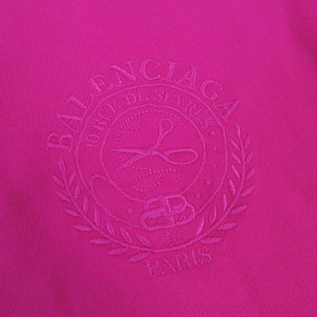 未使用品□BALENCIAGA バレンシアガ 22SS 612965 ロゴエンブロイダリー クルーネック 半袖Ｔシャツ ショッキングピンク S 正規品 メンズ_3