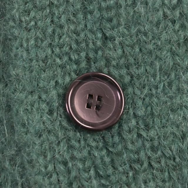 極美品▼ルイヴィトン 22AW グラフィック モヘア ロゴ金具 オーバーサイズ ニット カーディガン グリーン S イタリア製 正規品 メンズ