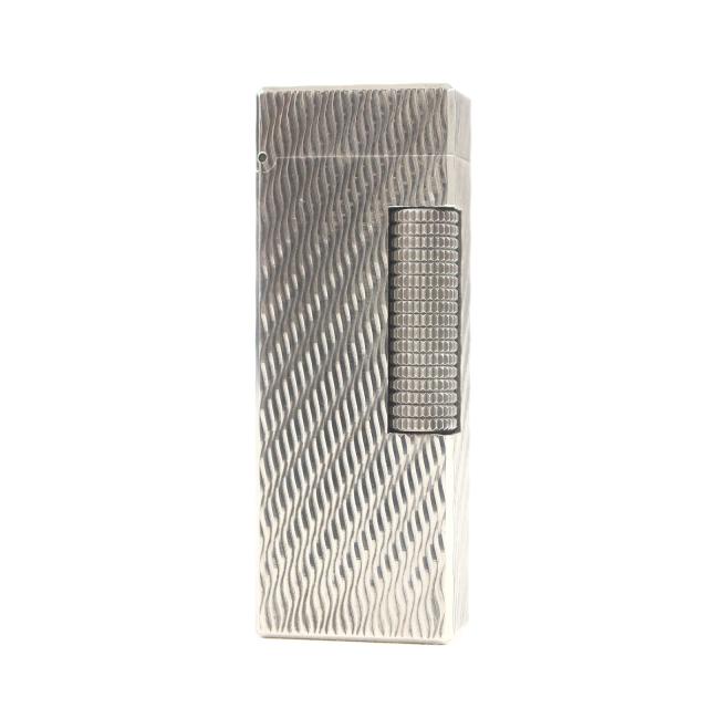 美品□Dunhill ダンヒル ウェーブ柄 スクエア型 ローラー式 喫煙具 ガス ライター シルバー スイス製 メンズオススメ 着火確認済みの通販は 15,466円