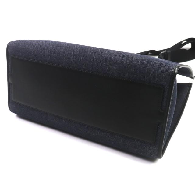 未使用品▼ドルチェ＆ガッバーナ ロゴ エッジ ショッピングバッグ ラージ キャンバス レザー デニム 2WAY トートバッグ 保存袋付き 伊製の通販は