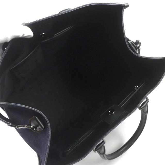 未使用品▼ドルチェ＆ガッバーナ ロゴ エッジ ショッピングバッグ ラージ キャンバス レザー デニム 2WAY トートバッグ 保存袋付き 伊製の通販は