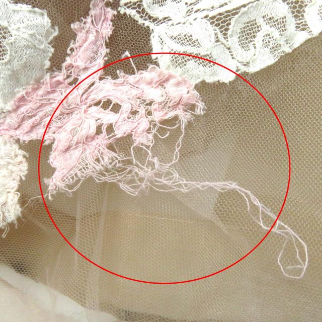 【ドンドン見直し】美品△VALENTINO ヴァレンティノ フラワーレースデザイン 長袖 チュール ドレス 38 伊製 正規品 レディース_16