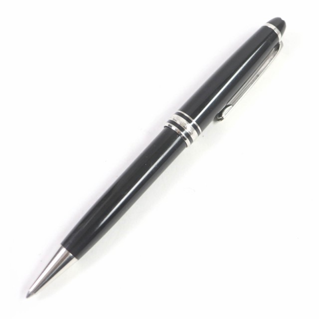 良品□MONTBLANC モンブラン マイスターシュテュック クラシック ツイスト式 ボールペン ブラック シルバー ドイツ製 メンズ 筆記確認済