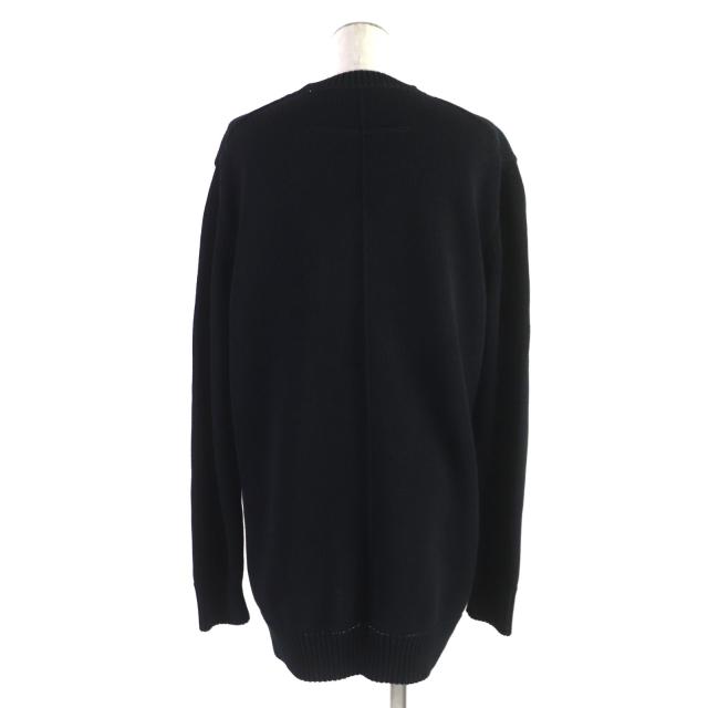 GIVENCHY - 美品▼GIVENCHY ジバンシィ BW9 00A4 Z01 コットン LOVE ラブ オーバーサイズ クルーネック ニット ブラック S イタリア製 正規品 レディース ユニセックスOK 美品▽ジバンシィ BW9 00A4 Z01 コットン LOVE ラブ オーバー