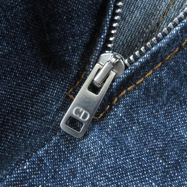美品△クリスチャンディオール 21SS 112J56A3941 パッチワークデザイン コットンデニム ロング フレアスカート インディゴ 40 伊製 正規品_4