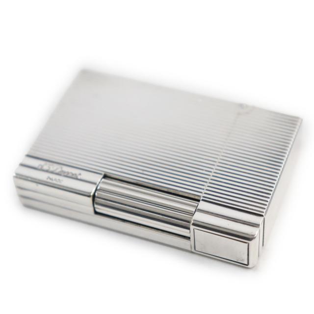 定番，高品質 【1円】デュポン ギャッツビー ガスライター【ジャンク】シルバー筐体 フランス製 箱・取説 ap9670【一円スタート】