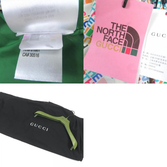 未使用□GUCCI グッチ THE NORTH FACE 671467 ロゴ総柄 アノラックジャケット マウンテンパーカー アイボリー M 正規品　メンズオススメの通販は
