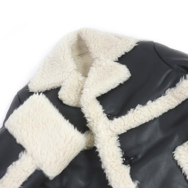 未使用品□Sacai サカイ 22AW 22-02902M フェイクシアリング エコレザー ブルゾン ジャケット ブラック 1 日本製 正規品 メンズオススメ_1