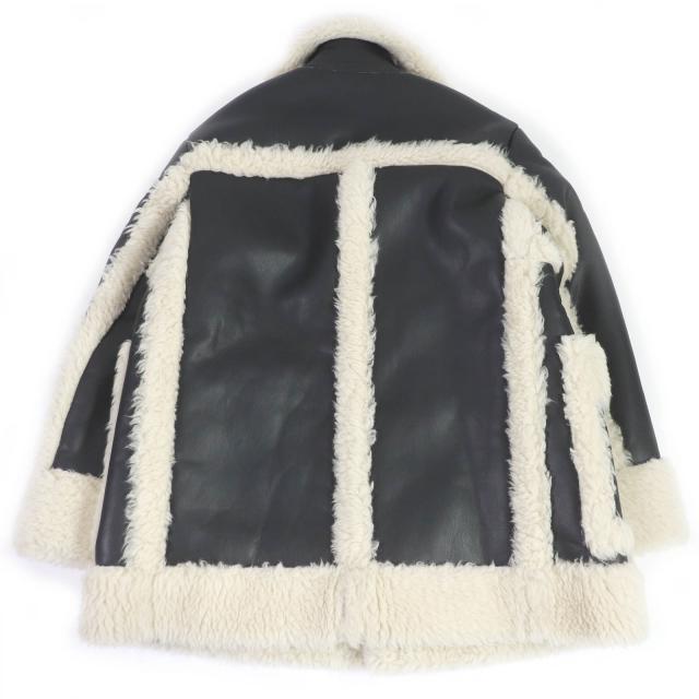 未使用品□Sacai サカイ 22AW 22-02902M フェイクシアリング エコレザー ブルゾン ジャケット ブラック 1 日本製 正規品 メンズオススメ_3