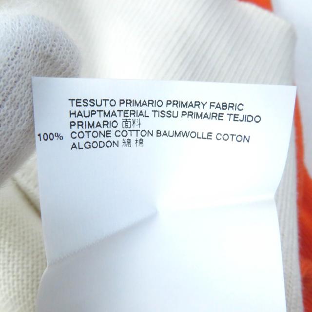 極美品△エムエムシックス メゾンマルジェラ MM6 S52HA0077 コットン 配色デザイン 長袖 ロングカーディガン オレンジ 白 青 M 正規品の通販は