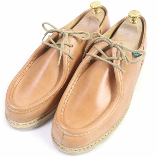 未使用品□Paraboot パラブーツ ミカエル レザー レースアップ チロリアンシューズ デッキシューズ VEG CAMEL 42.5 フランス製 メンズ