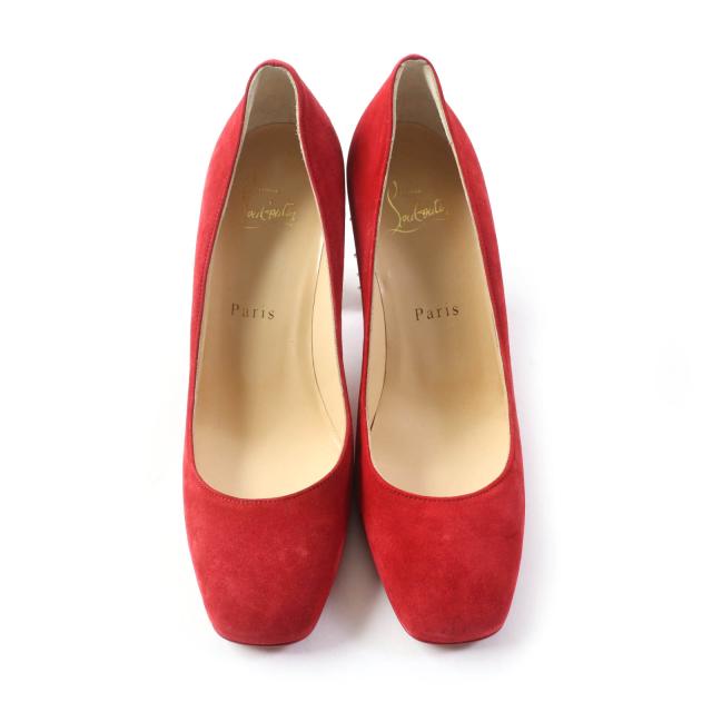 極美品☆クリスチャンルブタン スパイク スタッズ付 スクエアトゥ