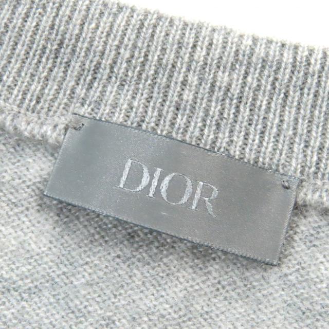【美品】☆Dior Homme☆グレー☆ソリッド☆プレート☆光沢☆無地☆ Dior Homme（ディオールオム）テーラードジャケット 紺 サイズ