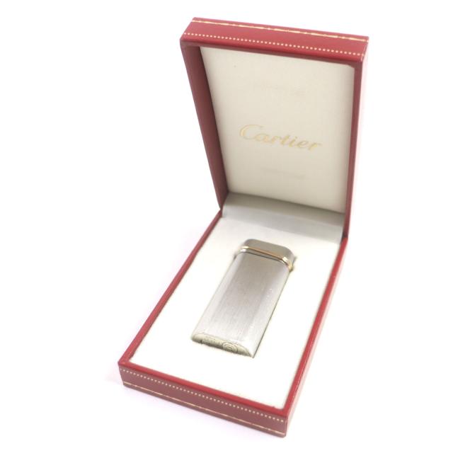 カルティエ オーバル ゴールド/ダンヒル シルバー ローラガス ライター2本セット Cartier dunhill 管TKY12263JG 良品▽Cartier カルティエ オーバル ヘリンボーン柄 ローラー式 ガス