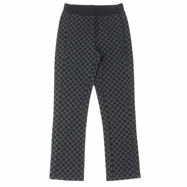 未使用品△モンクレール 2023年 SWEAT PANTS コットン100% ロゴワッペン付き 総柄 スウェットパンツ パンツ ブラック系 XS 正規品 メンズ