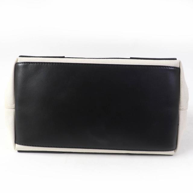 美品☆バレンシアガ 339933 ネイビーカバ スモール レザー×キャンバス トート／ハンドバッグ 保袋付 伊製_3
