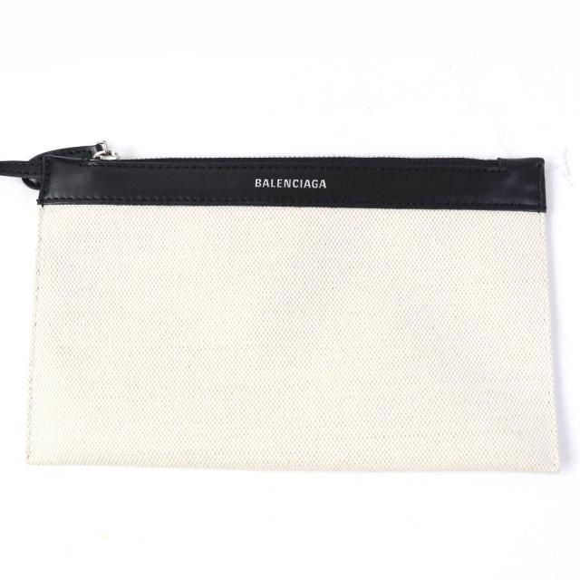 美品☆バレンシアガ 339933 ネイビーカバ スモール レザー×キャンバス トート／ハンドバッグ 保袋付 伊製_7