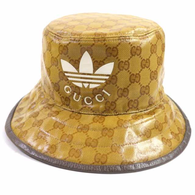 極美品▽GUCCI グッチ adidas アディダス 696484 GG柄 バケット