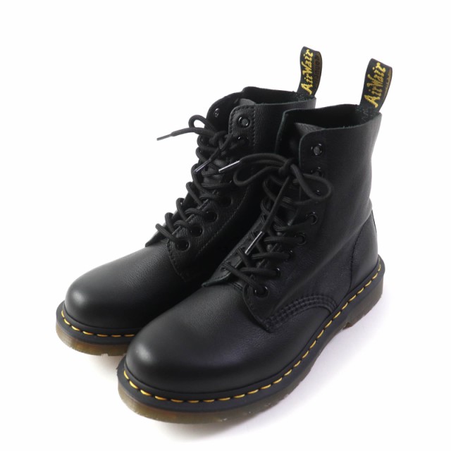 未使用品★Dr.Martens ドクターマーチン 1460 PASCAL 8ホール レースアップ レザー ショートブーツ ブラック 6UK レディース