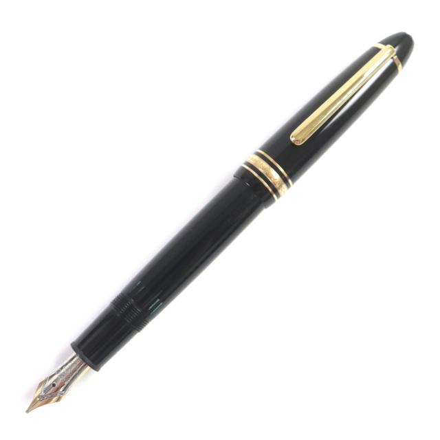 美品▼MONTBLANC モンブラン マイスターシュテュック 146 ペン先14K Mニブ ホワイトスター 万年筆 ブラック ゴールド ドイツ製 メンズの通販は