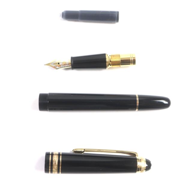 極美品▼モンブラン パッション&ソウル #145 ペン先14K Fニブ 75周年 1Pダイヤモンド ホワイトスター 万年筆 ブラック ゴールド ドイツ製