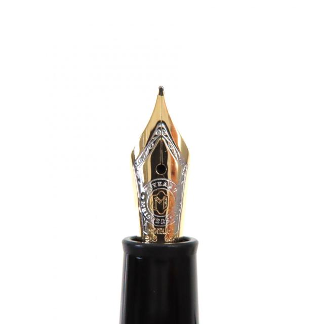 極美品▼モンブラン パッション&ソウル #145 ペン先14K Fニブ 75周年 1Pダイヤモンド ホワイトスター 万年筆 ブラック ゴールド ドイツ製