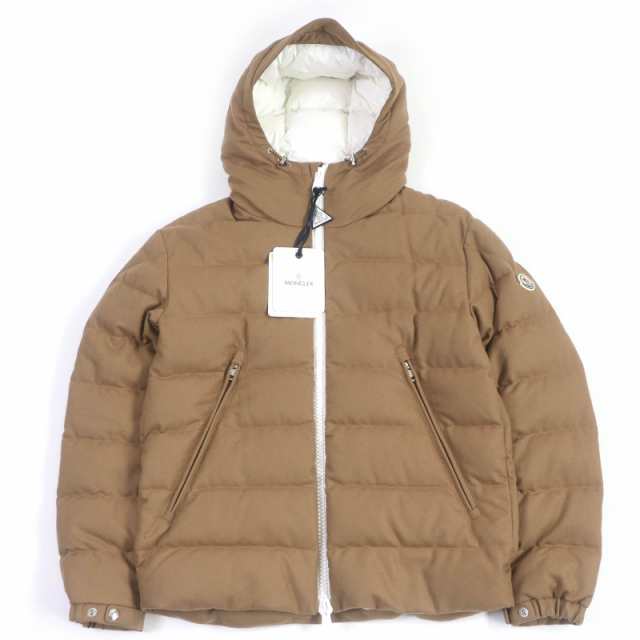 未使用品□MONCLER モンクレール 21-22AW VABB GIUBBOTTO ロゴワッペン WZIP ダウンジャケット ベージュ 2 正規品 メンズ