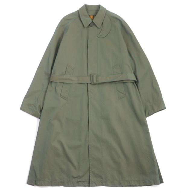 美品▼MASU エムエーエスユー MUFW-CT0191 RAGLAN LONG COAT ラグランロングコート ベルト付き ステンカラーコート 玉虫色 46 正規品の通販は