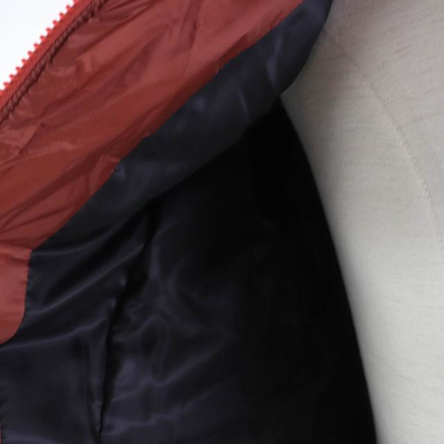 美品☆SNOWMAN NEW YORK スノーマン ニューヨーク TART ロゴワッペン・フェイクファー・フード付 ダウンジャケット オレンジ M 正規品 レディース 美品☆SNOWMAN NEW YORK スノーマン ニューヨーク TART ロゴ