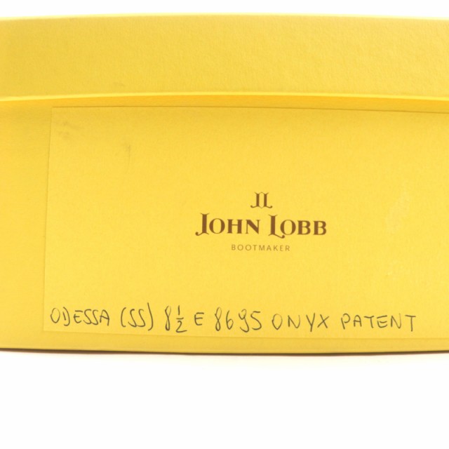 未使用品▼John Lobb ジョンロブ ODESSA オデッサ パテント レザーシューズ ローファー ブラック 8.5 箱・保存袋付き イタリア製 メンズ