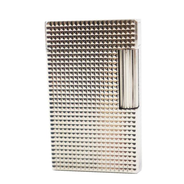外装美品◎Dupont デュポン ライン1 ロング ダイヤモンドヘッド ローラー式 スクエア型 ガスライター シルバー メンズ 着火不可 17,325円