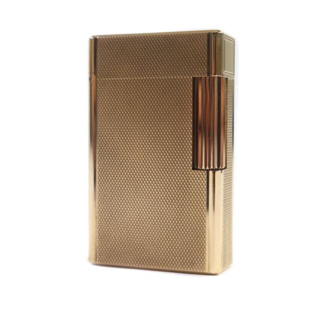 外装美品★Dupont デュポン ライン1 ロング 総柄 ローラー式 ガス ライター ゴールド フランス製 メンズ 着火不可の通販は