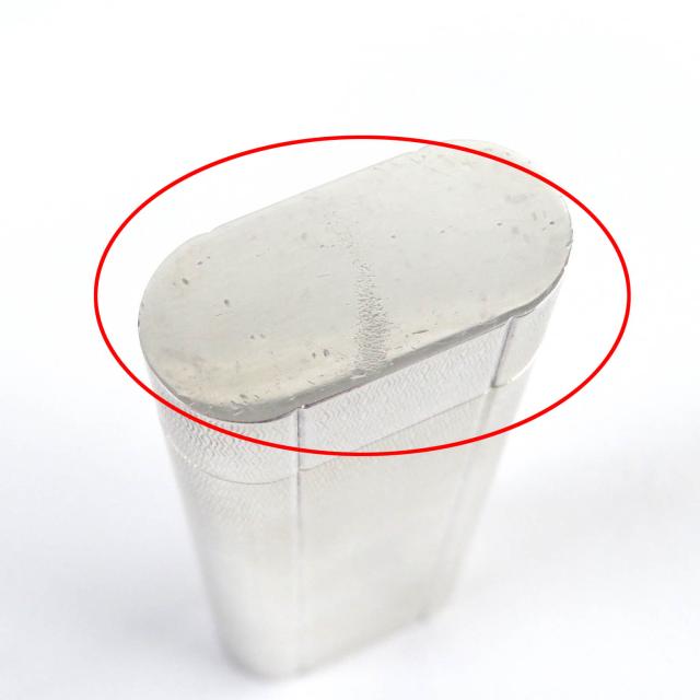 美品□Cartier カルティエ 総柄 オーバル ローラー式 喫煙具 ガス ライター シルバー ケース付き メンズ レディース 着火確認済みの通販は