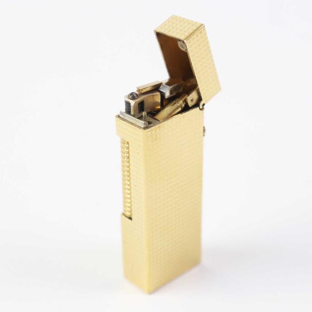 外装良品◎Dunhill ダンヒル ローラー式 スクエア型 ダイヤ柄 ガス