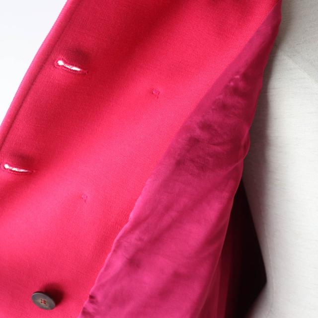 未使用品☆レッドヴァレンティノ 丸襟 ダブルブレスト Aライン コート  