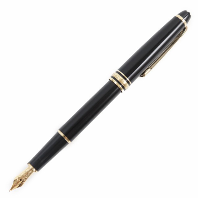 良品●MONTBLANC モンブラン マイスターシュテック クラシック ペン先K14 Mニブ ホワイトスター 万年筆 ブラック ゴールド メンズ