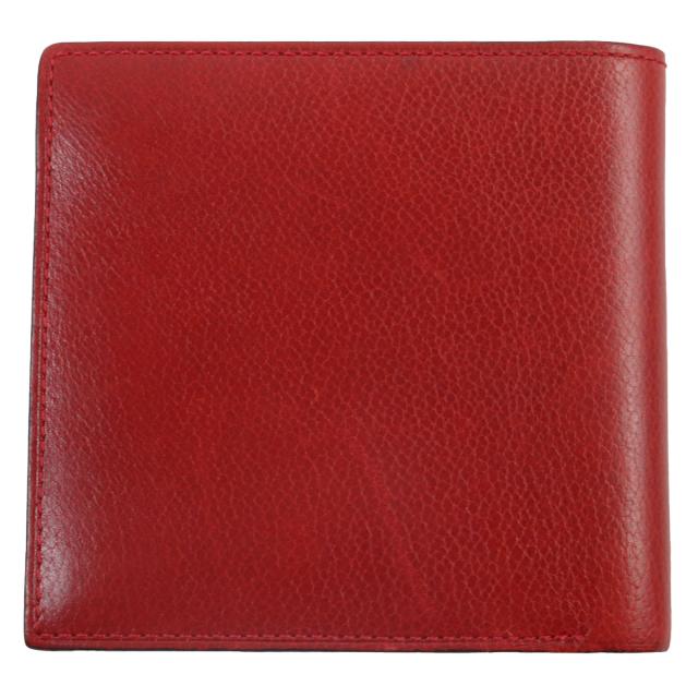良品●John Lobb ジョンロブ ロゴ入り レザーコンパクトウォレット 二つ折り財布 レッド メンズおすすめ◎