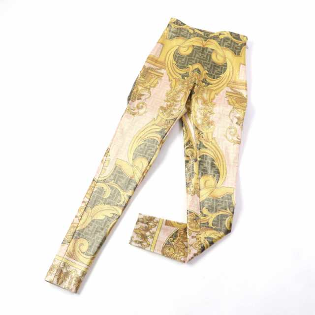 未使用品★フェンディ ヴェルサーチ FENDACE フェンダーチェ 22SS FR6372 FFロゴ バロック レギンス/パンツ/スパッツ マルチ 36 正規品の通販は