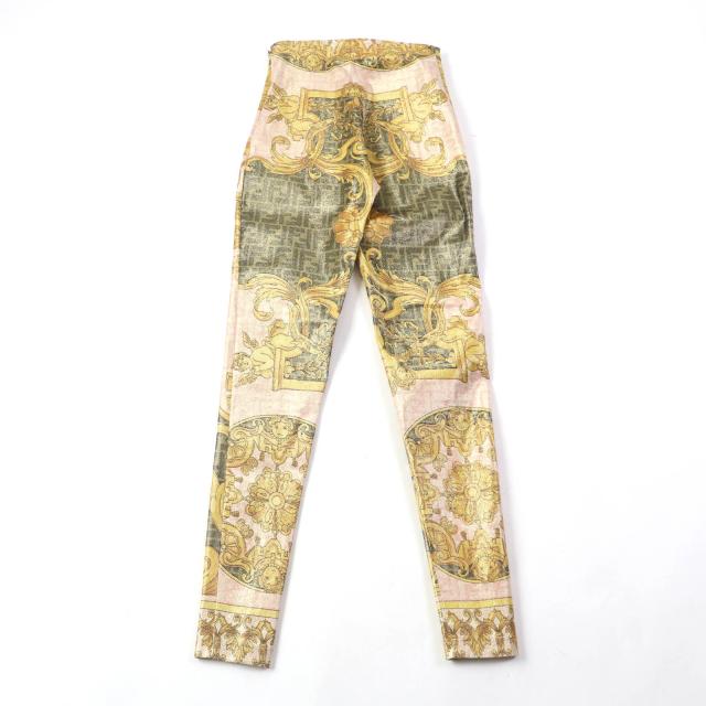 未使用品★フェンディ ヴェルサーチ FENDACE フェンダーチェ 22SS FR6372 FFロゴ バロック レギンス/パンツ/スパッツ マルチ 36 正規品_2