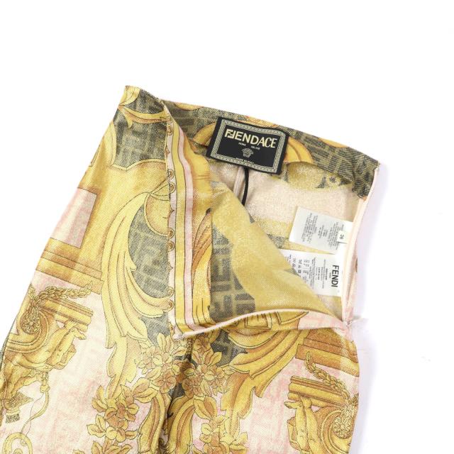 未使用品★フェンディ ヴェルサーチ FENDACE フェンダーチェ 22SS FR6372 FFロゴ バロック レギンス/パンツ/スパッツ マルチ 36 正規品_3